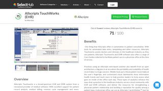 Allscripts TouchWorks (EHR) Pricing, Demo, Reviews, Features