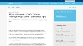 Allstate Rewards Safe Drivers Through Upgraded Telematics App ...