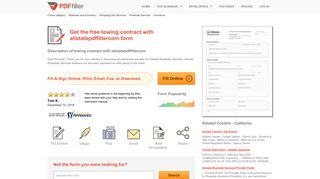 Towing Contract With Allstatepdffillercom - Fill Online, Printable ...