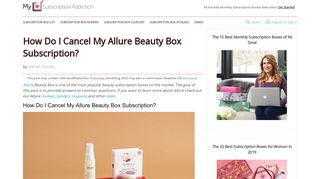 How Do I Cancel My Allure Beauty Box Subscription? | MSA
