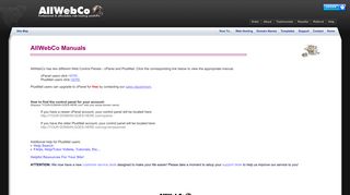 Website Template Web Hosting Links - Allwebco
