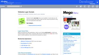Advanced Users: Login scripts - AllWebCo Templates