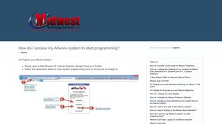How do I access my Allworx system to start programming? – Welcome ...