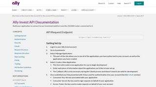 Getting Started | Ally Invest API Documentation