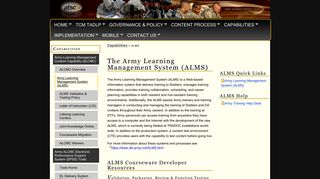 Army Learning Management System (ALMS) | The Army Distributed ...