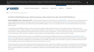 ALMSA eMAR Medication Administration Now Built Into the Yardi EHR ...