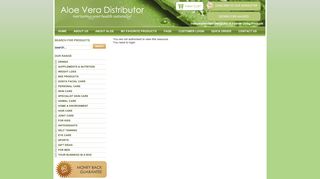 Aloe Vera Distributor - Customer Login