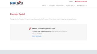 Portal Login - MedPOINT Management