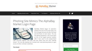 Phishing Site Mimics The AlphaBay Market Login Page | AlphaBay ...