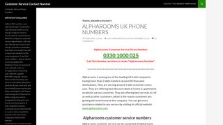 Alpharooms UK Contact Phone Numbers Emergency & Payments ...