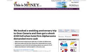 Alpharooms demands extra £320 weeks before couple travel | This is ...