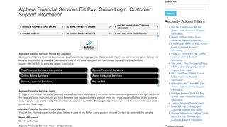 Alphera Financial Services Bill Pay, Online Login, Customer Support ...