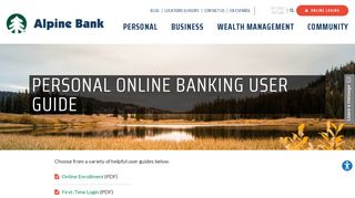 Personal Online Banking User Guide | Alpine Bank | Denver, CO ...