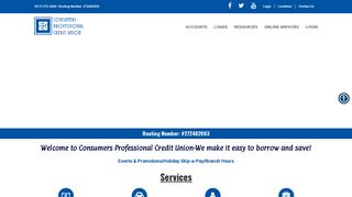 Welcome to Consumers Professional Credit Union - We make it easy ...
