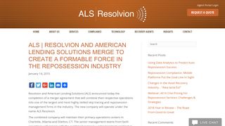 ALS | Resolvion and American Lending Solutions Merge