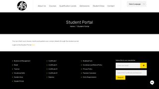 Student Portal – ALS Certificate and Diplomas