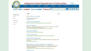 Search: jobs - alsde