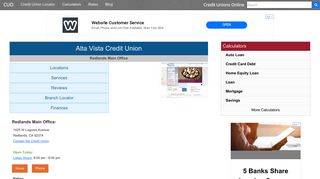 Alta Vista Credit Union - Redlands, CA - Credit Unions Online