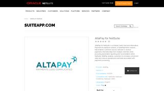AltaPay for NetSuite - SuiteApp.com