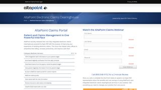 AltaPoint Electronic Claims Clearinghouse - Apex EDI Apex EDI