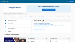Altegra Health: Login, Bill Pay, Customer Service and Care Sign-In
