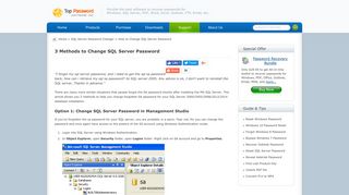 3 Methods to Change SQL Server Password - Top Password Software