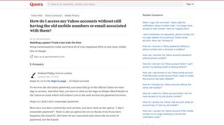 How to access my Yahoo accounts without still having the old ...