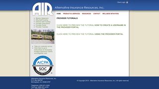 Alternative Insurance Resources - Provider Tutorials