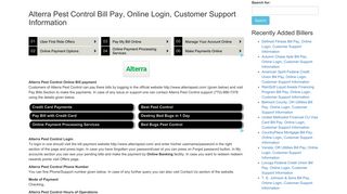 Alterra Pest Control Bill Pay, Online Login, Customer Support ...