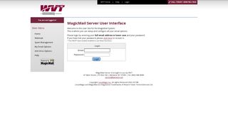 Magic Mail Server: Login Page - MagicMail Mail Server - warwick.net