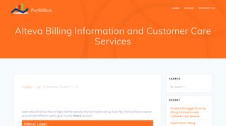 Alteva Billing Information and Customer Care Services - Pay Bill ...