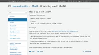 How to log in with MinID? | eid.difi.no