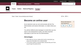 Become an online user - The Norwegian Tax Administration