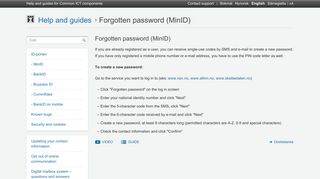 Forgotten password (MinID) | eid.difi.no