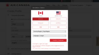 Air Canada - Register