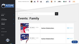 Family | Events | Altitude Tickets