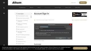 Account Sign In | Online Documentation for Altium Products