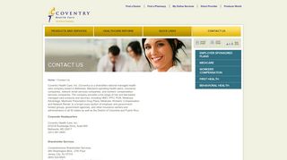 Coventry Health Care: Contact Us