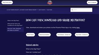 How can I view, download and share my photos? - Alton Towers Resort