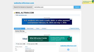 mail.altran.com at WI. Outlook Web App - Website Informer