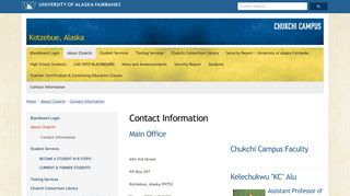 Contact Information | University of Alaska Fairbanks