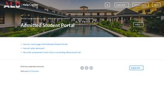 Admitted Student Portal – African Leadership University