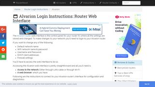 Alvarion Login: How to Access the Router Settings | RouterReset