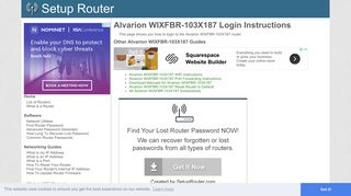 How to Login to the Alvarion WIXFBR-103X187 - SetupRouter