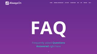 FAQ - AlwaysOn WiFi