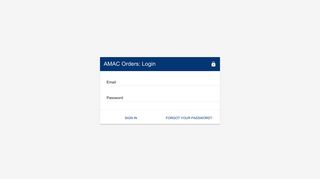 AMAC Orders: Login