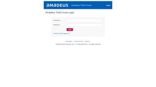 Amadeus Total Cruise - Login