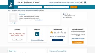 Amantel | Better Business Bureau® Profile