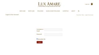 Login to Your Account – Lux Amare