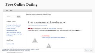 amatuermatch login | Free Online Dating